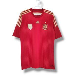 2010 Spain FIFA World Champions Adidas Soccer Jersey Red Size L